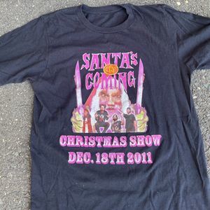 Rare Men's 2011 CKY Santa's Coming Christmas Show Margera Black T-Shirt Small